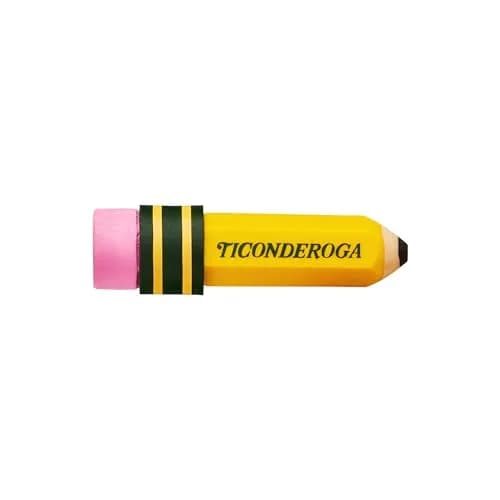 Ticonderoga Pencil Shaped Erasers, Yellow, 3 Count | Smudge-Resistant & Non-Toxic thumbnail 2