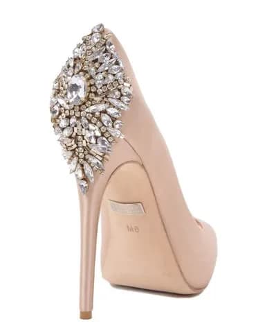 Badgley Mischka Kiara Platform Pump, White, Size 5 M US | Elegant Open Toe Heels thumbnail 16