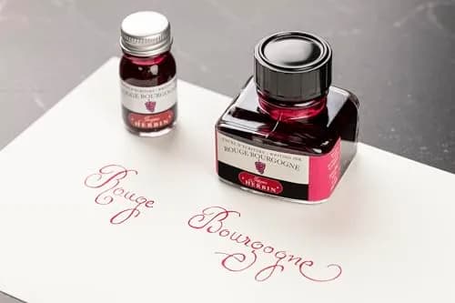 Jacques Herbin Rouge Bourgogne Fountain Pen Ink 10ml (0.3 fl oz) | Natural Dye Formula thumbnail 4