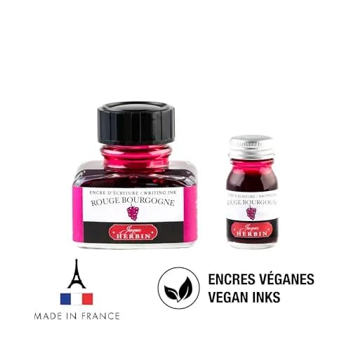 Jacques Herbin Rouge Bourgogne Fountain Pen Ink 10ml (0.3 fl oz) | Natural Dye Formula thumbnail 5