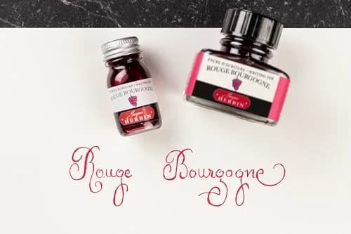 Jacques Herbin Rouge Bourgogne Fountain Pen Ink 10ml (0.3 fl oz) | Natural Dye Formula thumbnail 7