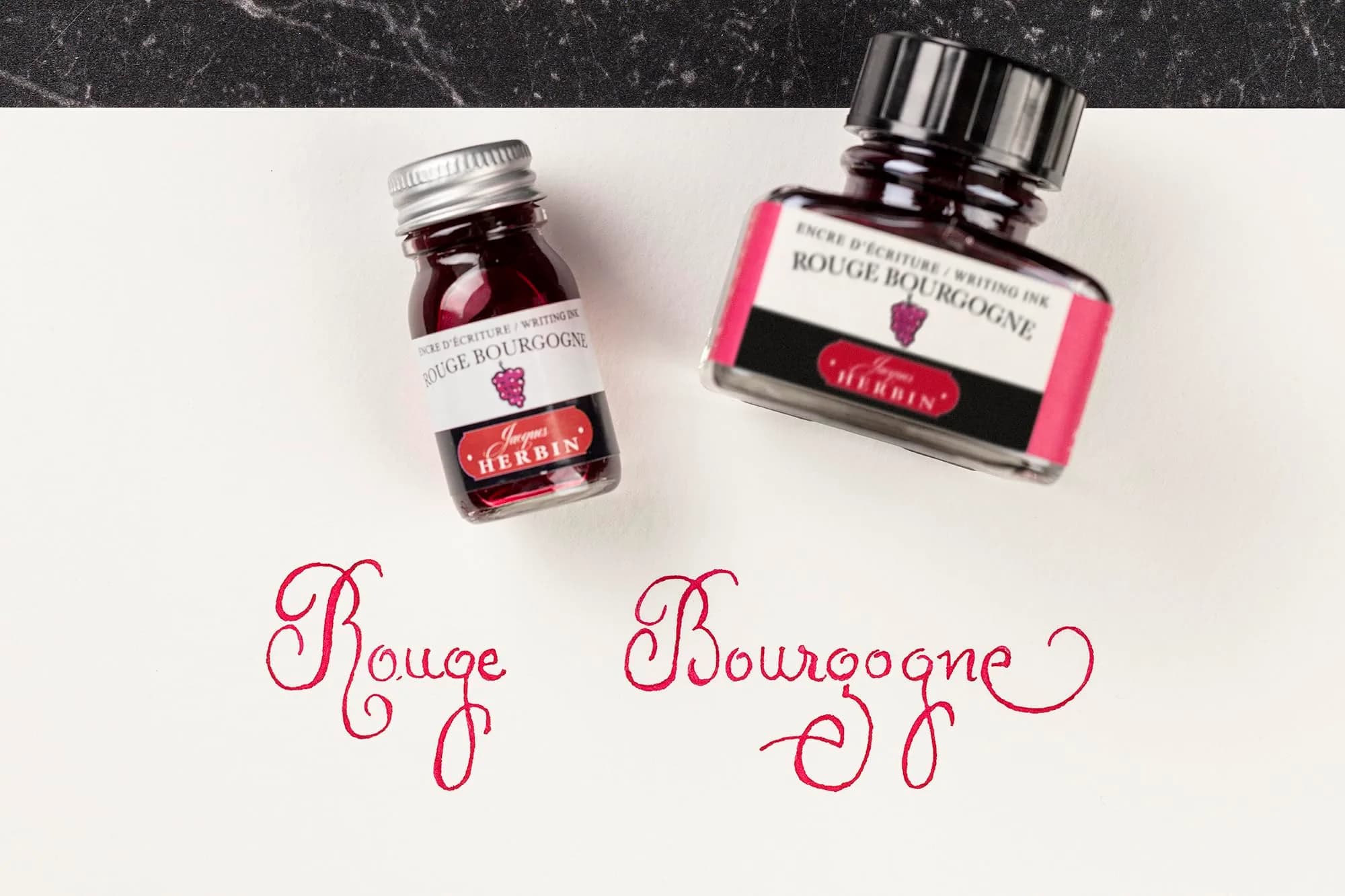 Jacques Herbin Rouge Bourgogne Fountain Pen Ink 10ml (0.3 fl oz) | Natural Dye Formula - view 7