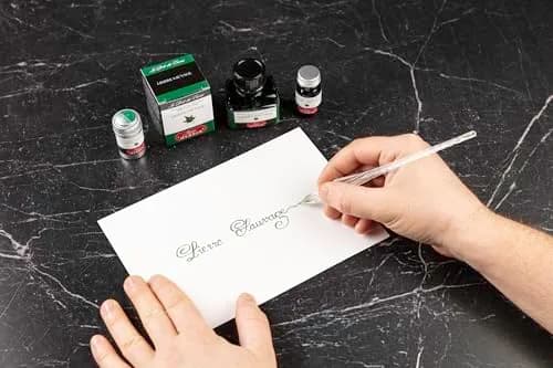 Jacques Herbin Fountain Pen Ink - Lierre Sauvage Green 10ml (0.3 fl oz) | Smooth Flow, Fast Drying thumbnail 6