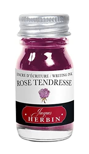 Jacques Herbin Traditional Bottled Ink Tender Rose 10ml (0.3 fl oz) | Smooth Flow, Fast Drying thumbnail 1