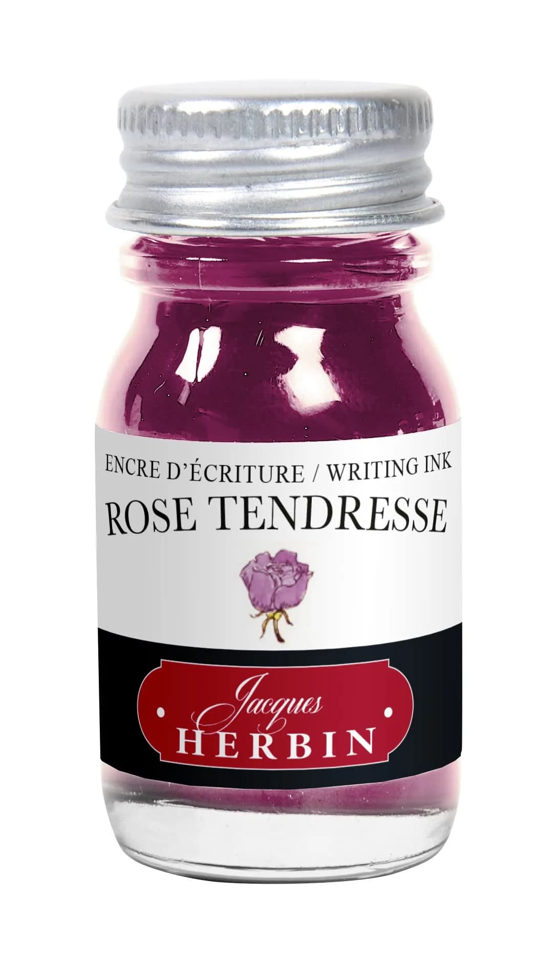 Jacques Herbin Traditional Bottled Ink Tender Rose 10ml (0.3 fl oz) | Smooth Flow, Fast Drying