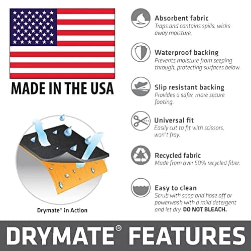 Drymate Max Garage Floor Mat 2.27 kg (5 lb) | Absorbent, Waterproof, Durable Charcoal Mat thumbnail 7