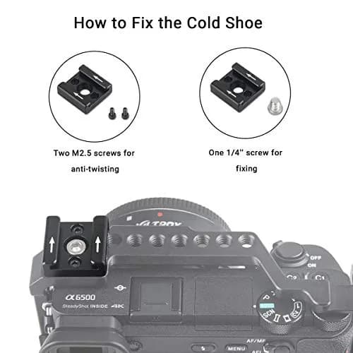 SMALLRIG Cold Shoe Mount Adapter with 1/4" Thread - 1241 | Mounts Lights, Microphones, and Accessories thumbnail 5