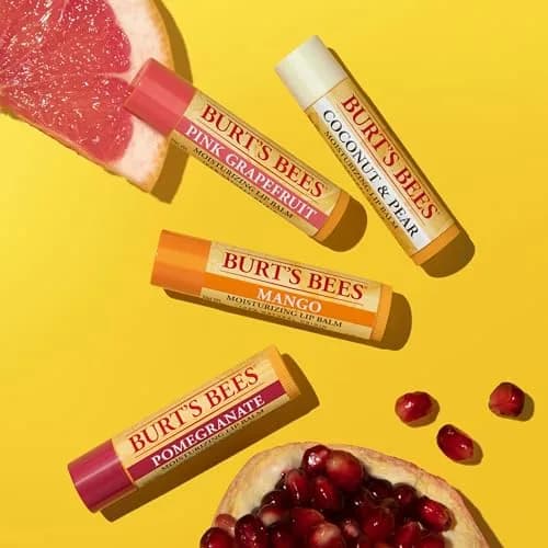 Burt's Bees Natural Moisturizing Lip Balm 4 Count (0.6 oz / 17g) | Hydrates & Softens Dry Lips thumbnail 7
