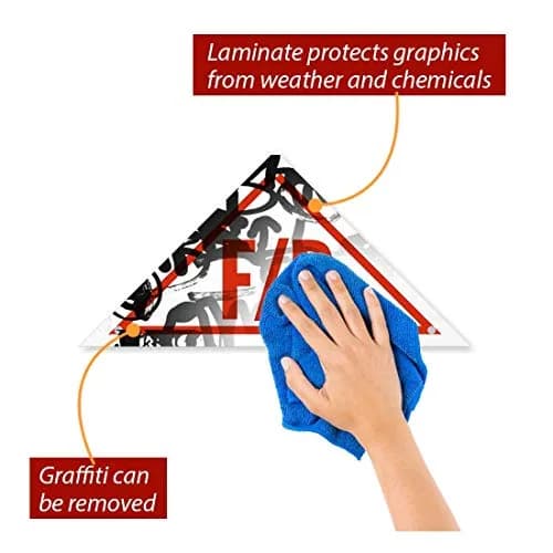 SmartSign K-4390-EG-06x12-TRI Floor & Roof Truss Sign | 6" x 12" Aluminum Reflective Sign thumbnail 5