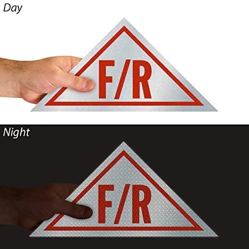 SmartSign K-4390-EG-06x12-TRI Floor & Roof Truss Sign | 6" x 12" Aluminum Reflective Sign thumbnail 2