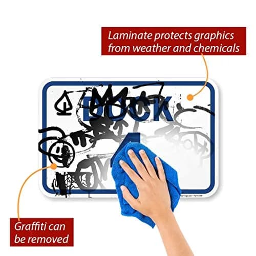 SmartSign Dock 4 Metal Sign 12 x 18 inch (30.5 x 45.7 cm) | Rustproof Aluminum with Lamination thumbnail 5
