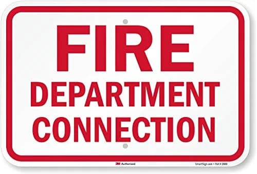 SmartSign Fire Department Connection Sign | 12" x 18" Reflective Aluminum thumbnail 1
