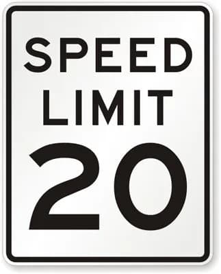 SmartSign Speed Limit 20 MUTCD Sign | 45.72 cm x 60.96 cm (18" x 24") 3M High Intensity Reflective Aluminum - main product image