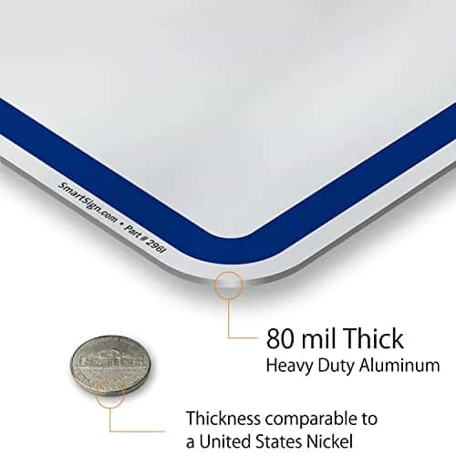 SmartSign Dock 1 Sign 18" x 24" Aluminum Reflective Blue on White | Durable & Easy to Install thumbnail 5