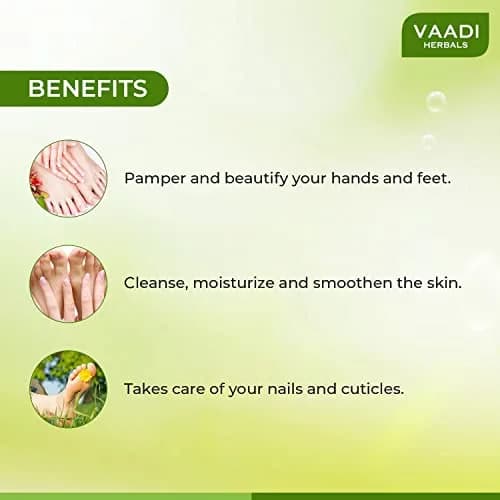 Vaadi Herbals Pedicure Manicure Spa Kit 135g (4.8 oz) | Herbal Foot Care for Dry Skin thumbnail 2