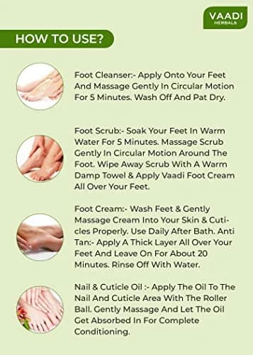 Vaadi Herbals Pedicure Manicure Spa Kit 135g (4.8 oz) | Herbal Foot Care for Dry Skin thumbnail 3