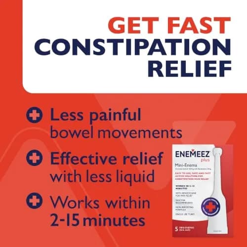Enemeez Plus Mini-Enemas 5ml | Fast Constipation Relief with Docusate Sodium & Benzocaine thumbnail 3