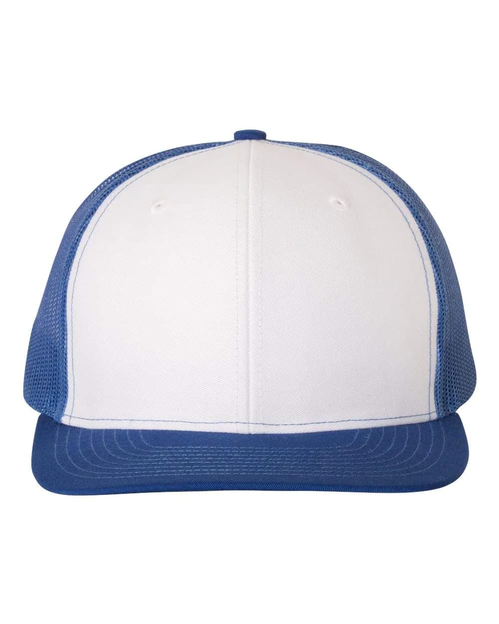 R RICHARDSON Trucker Cap White | Adjustable Mesh Baseball Hat for Men — White/ Royal