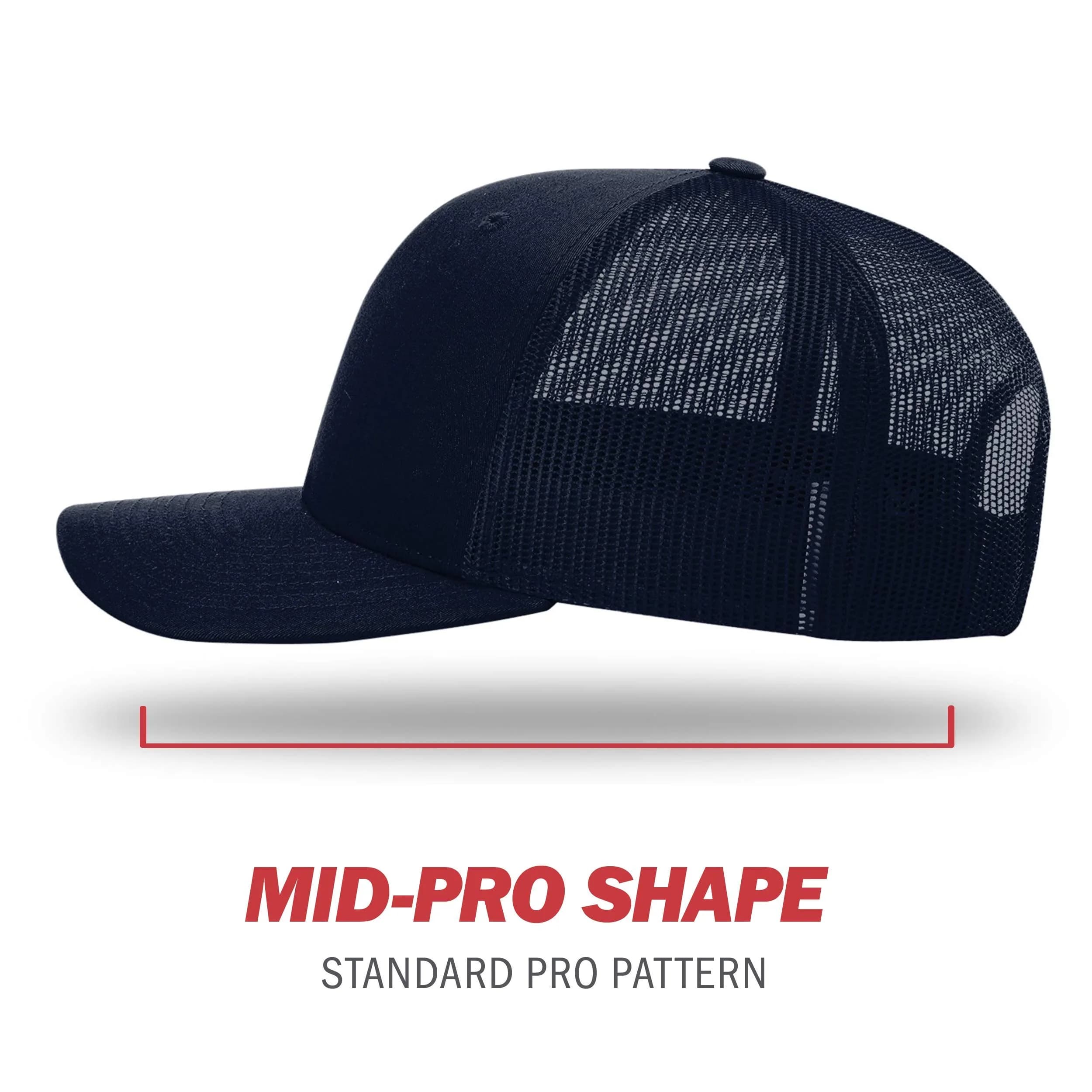 Richardson Unisex 112 Trucker Baseball Cap - Solid Navy, One Size - view 2