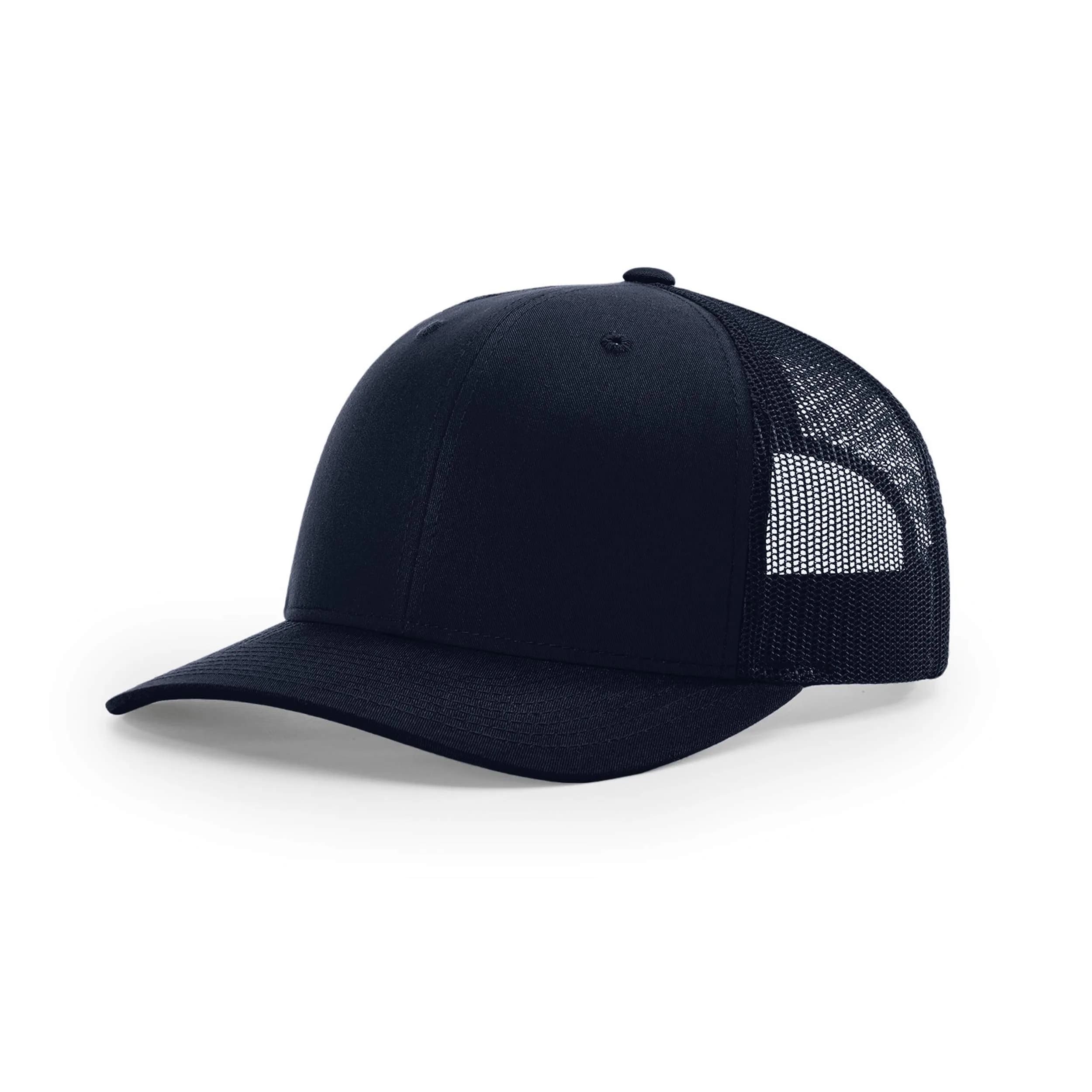 Richardson Unisex 112 Trucker Baseball Cap, Split Maroon/White, One Size — Solid Navy / One Size