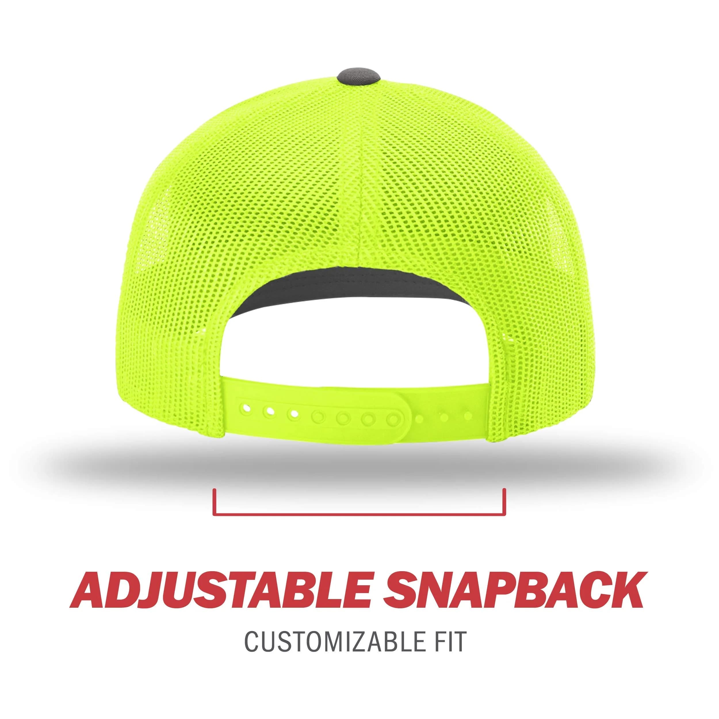 Richardson 112 Split Charcoal/Neon Yellow Trucker Baseball Cap - One Size - view 4