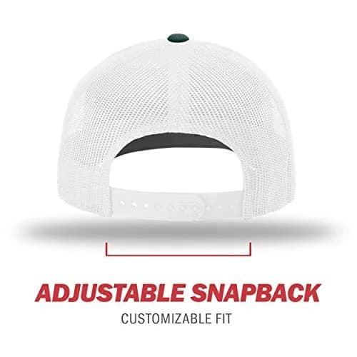 Richardson Unisex 112 Trucker Snapback Baseball Cap Dark Green/White | Adjustable Fit for All thumbnail 4