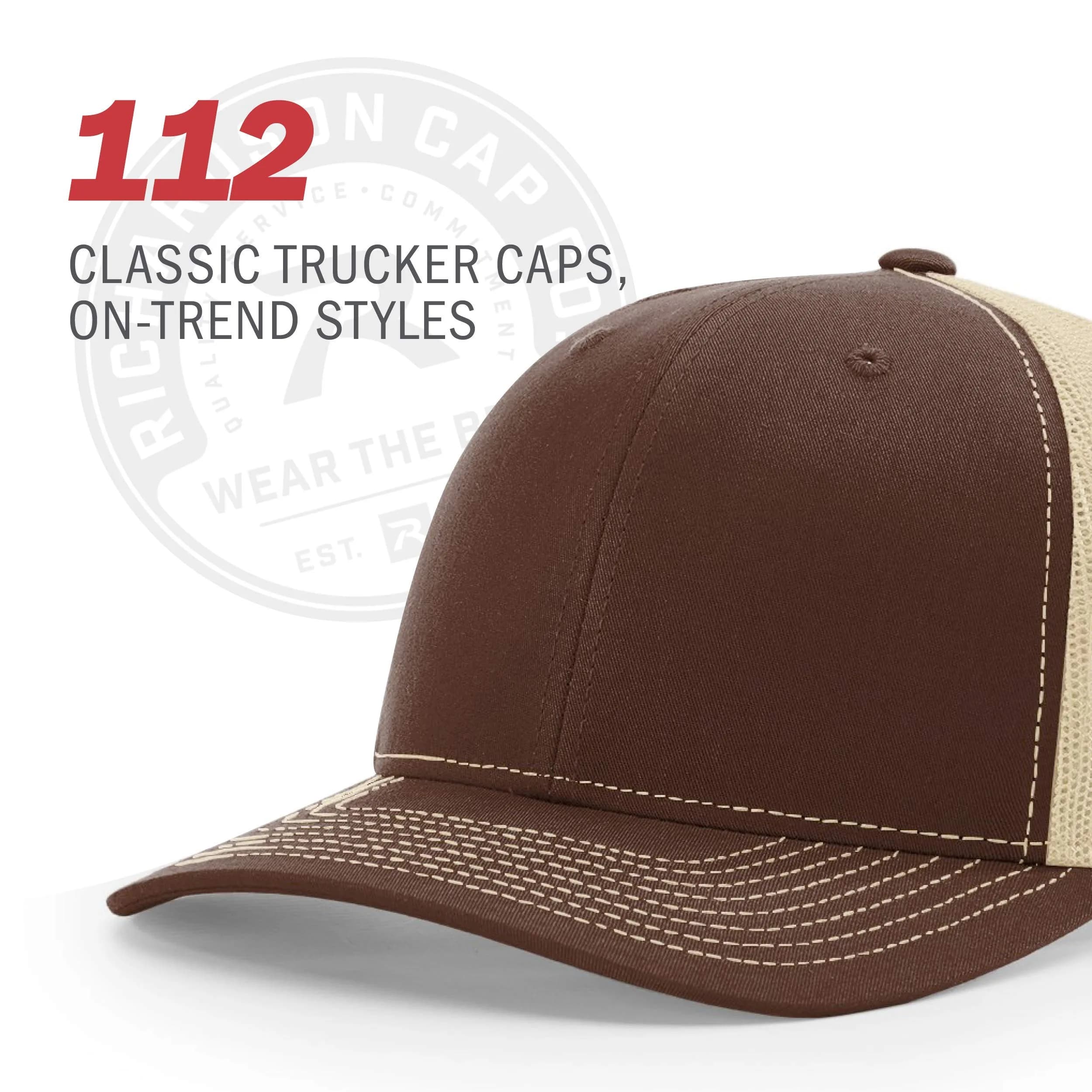 Richardson Unisex 112 Trucker Snapback Baseball Cap Dark Green/White | Adjustable Fit for All - view 6