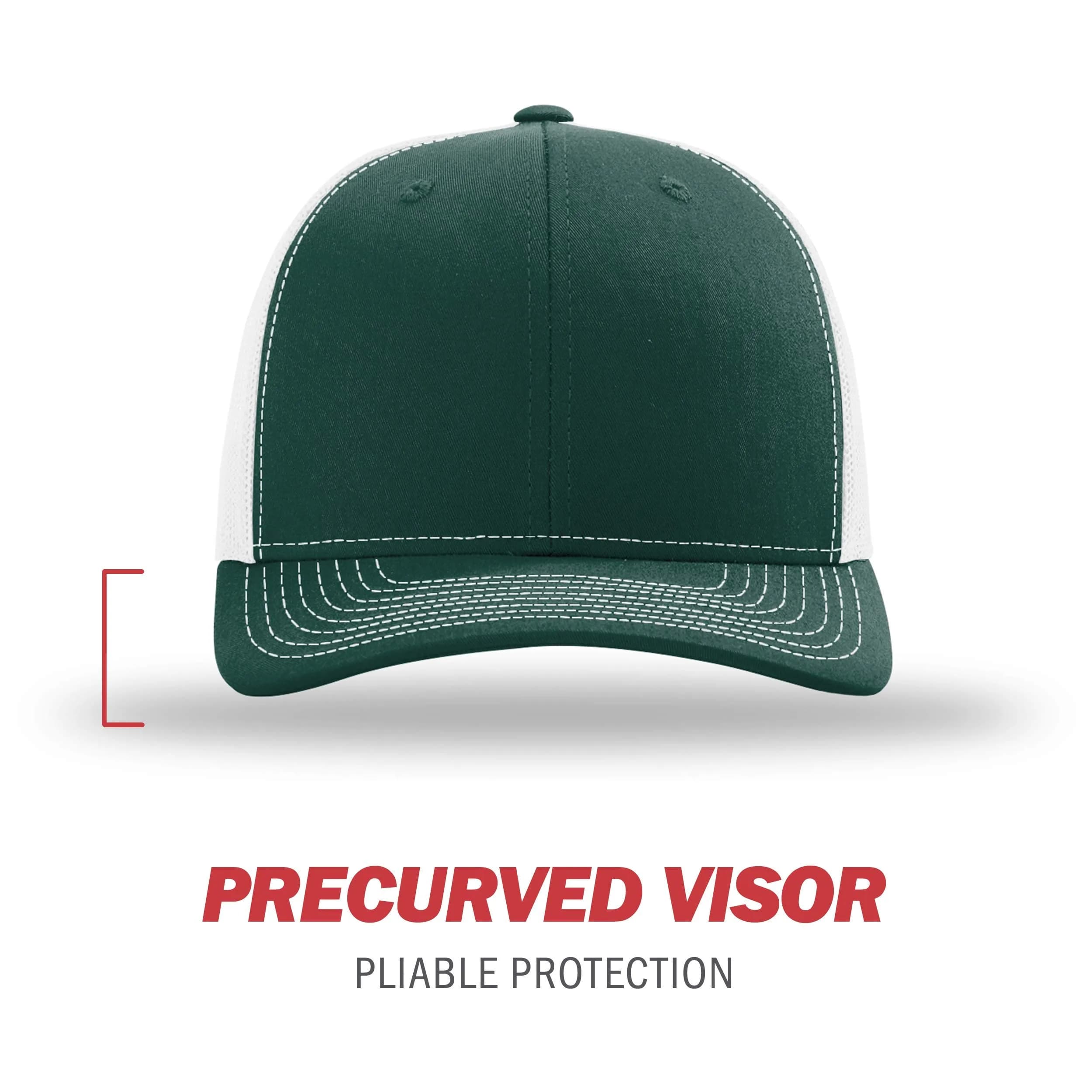 Richardson Unisex 112 Trucker Snapback Baseball Cap Dark Green/White | Adjustable Fit for All - view 2