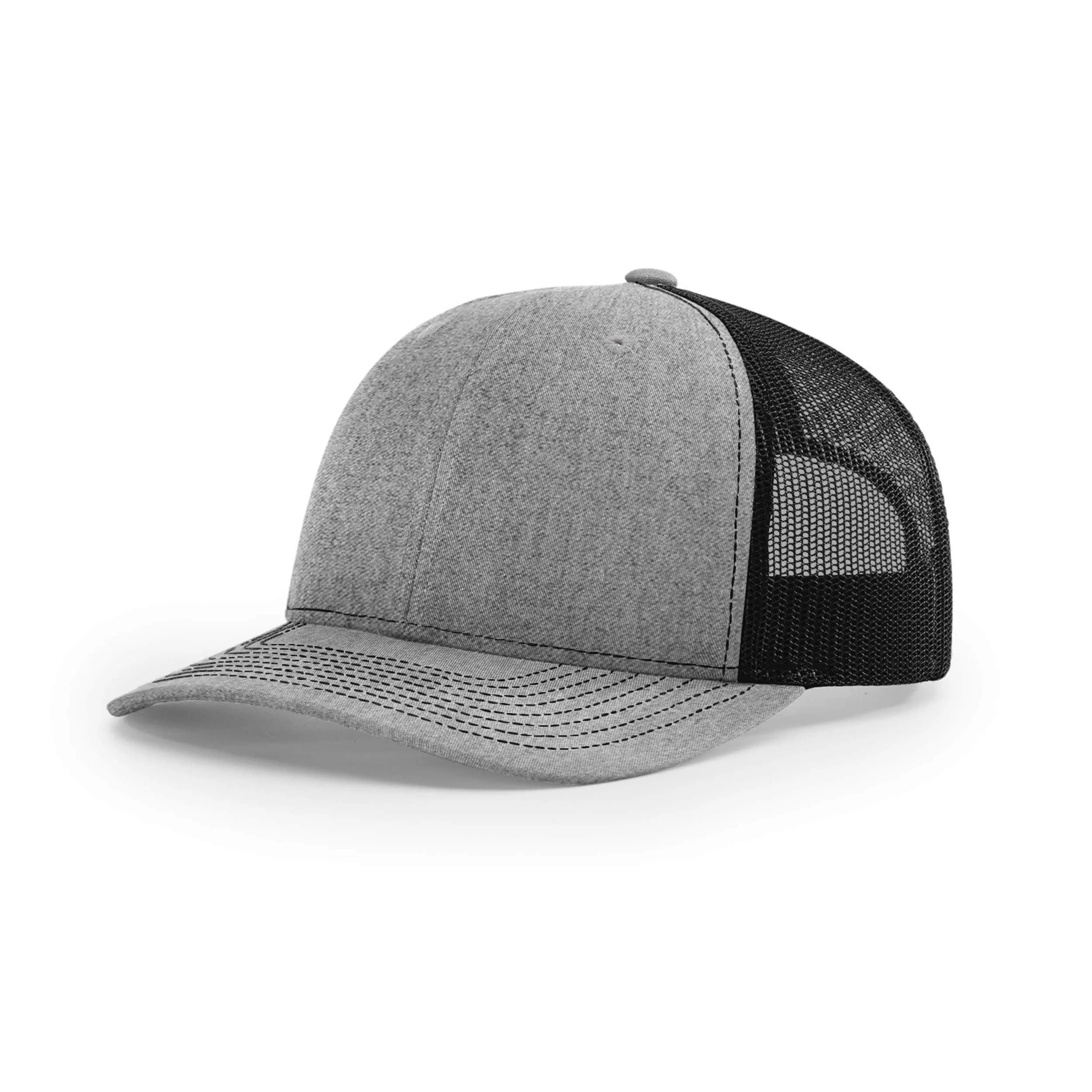 Richardson 112 Split Heather Grey/Black Trucker Baseball Cap - One Size - main product image