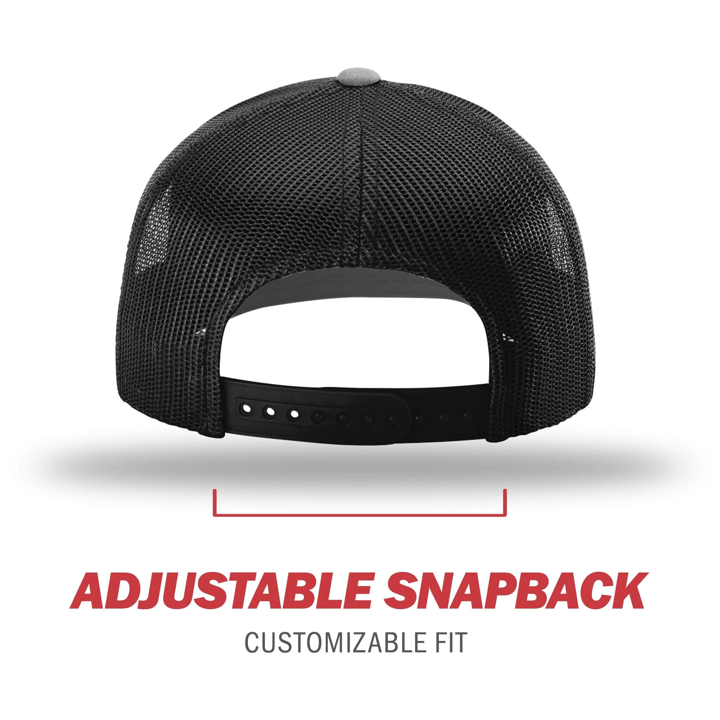 Richardson 112 Split Heather Grey/Black Trucker Baseball Cap - One Size - view 4
