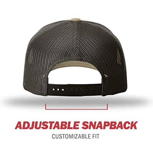 Richardson Unisex 112 Trucker Adjustable Snapback Baseball Cap Khaki/Coffee One Size thumbnail 4