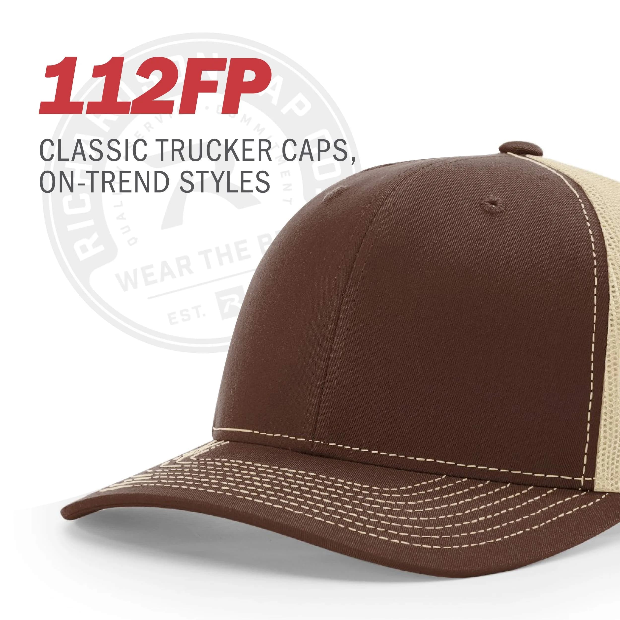 Richardson Unisex 112 Trucker Adjustable Snapback Baseball Cap Khaki/Coffee One Size - view 6