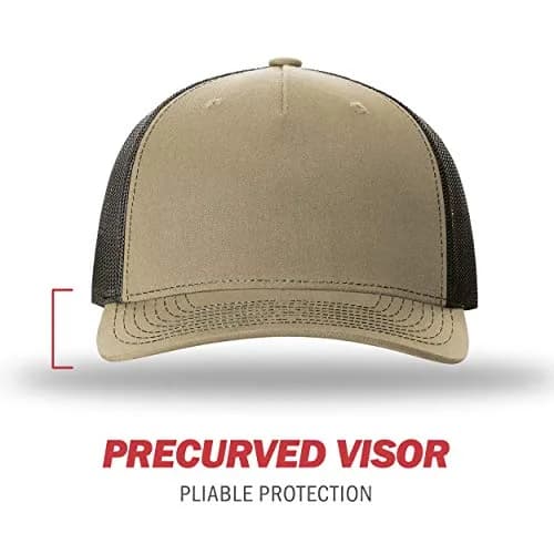 Richardson Unisex 112 Trucker Adjustable Snapback Baseball Cap Khaki/Coffee One Size thumbnail 2