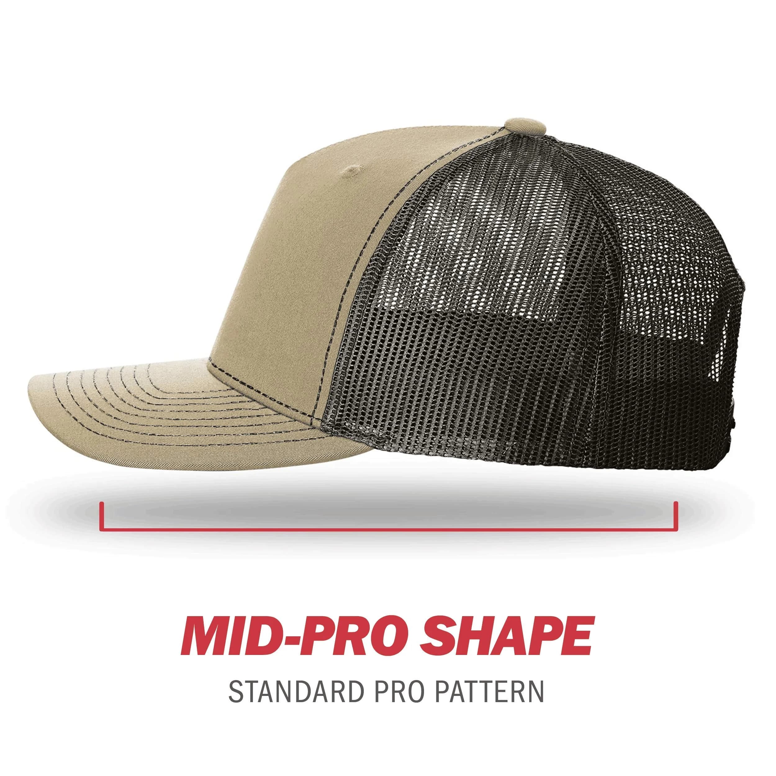 Richardson Unisex 112 Trucker Adjustable Snapback Baseball Cap Khaki/Coffee One Size - view 3
