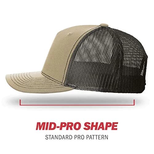 Richardson Unisex 112 Trucker Adjustable Snapback Baseball Cap Khaki/Coffee One Size thumbnail 3