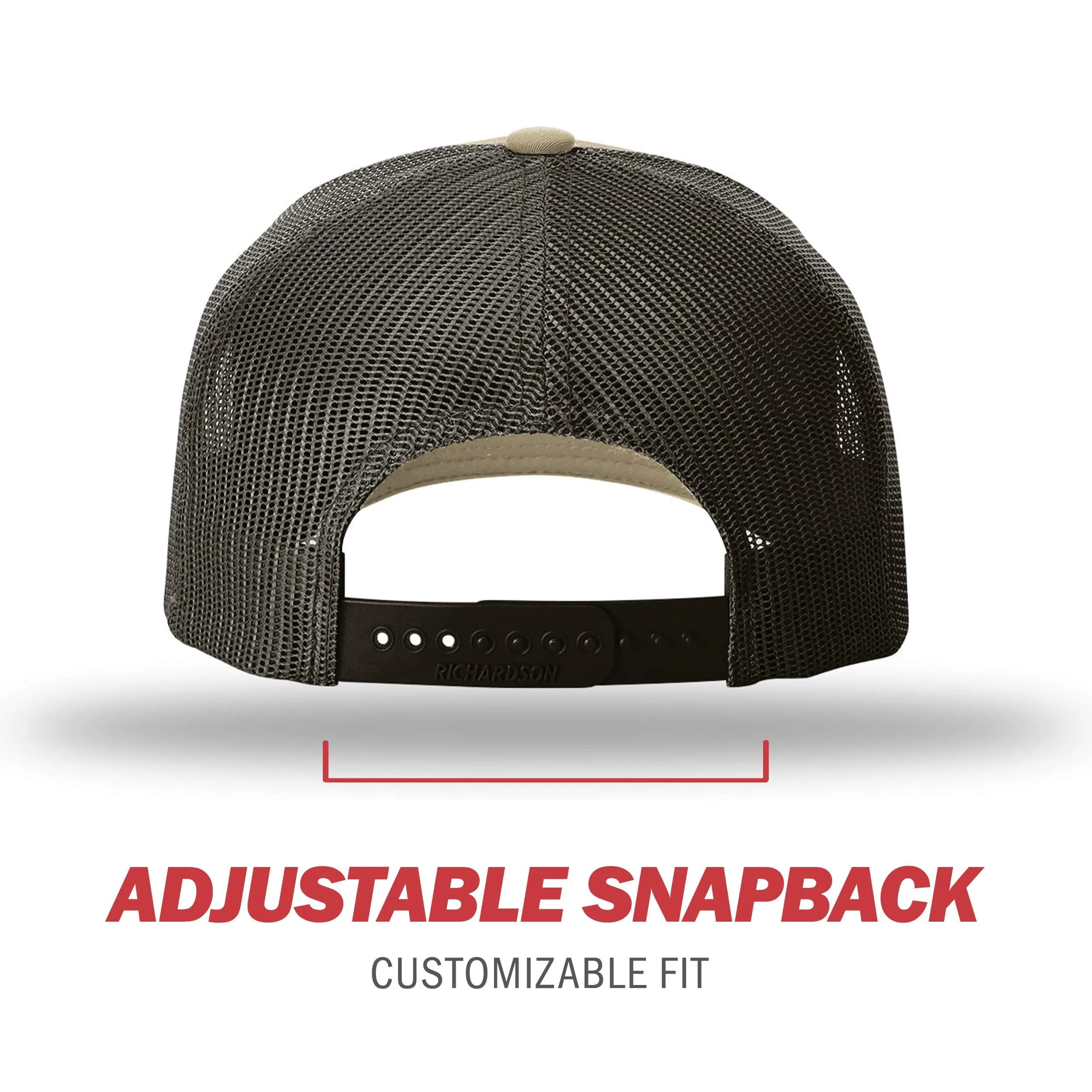 Richardson Unisex 112 Trucker Adjustable Snapback Baseball Cap Khaki/Coffee One Size - view 4