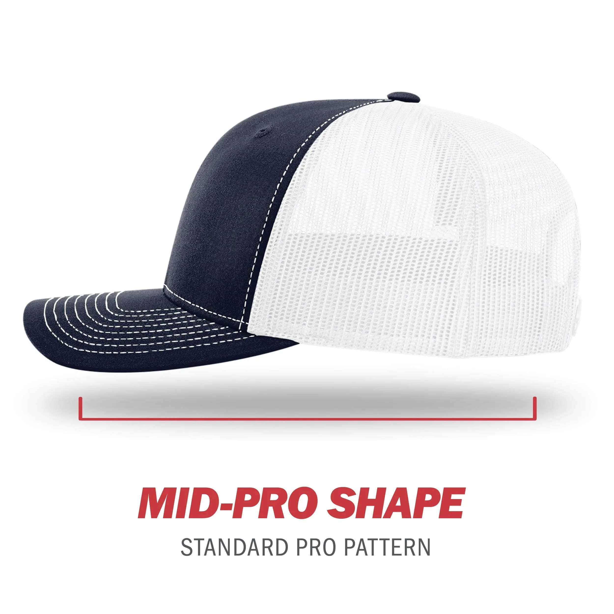 Richardson Unisex 112 Split Navy/White Trucker Baseball Cap - One Size - view 3