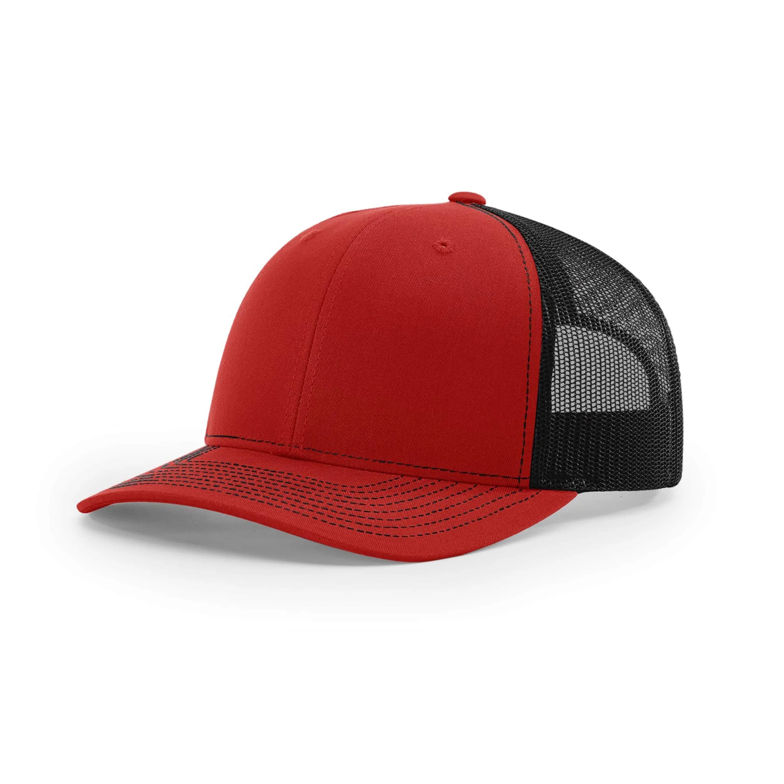 Richardson Unisex 112 Split Red/Black Trucker Baseball Cap - One Size Fits Most - main product image