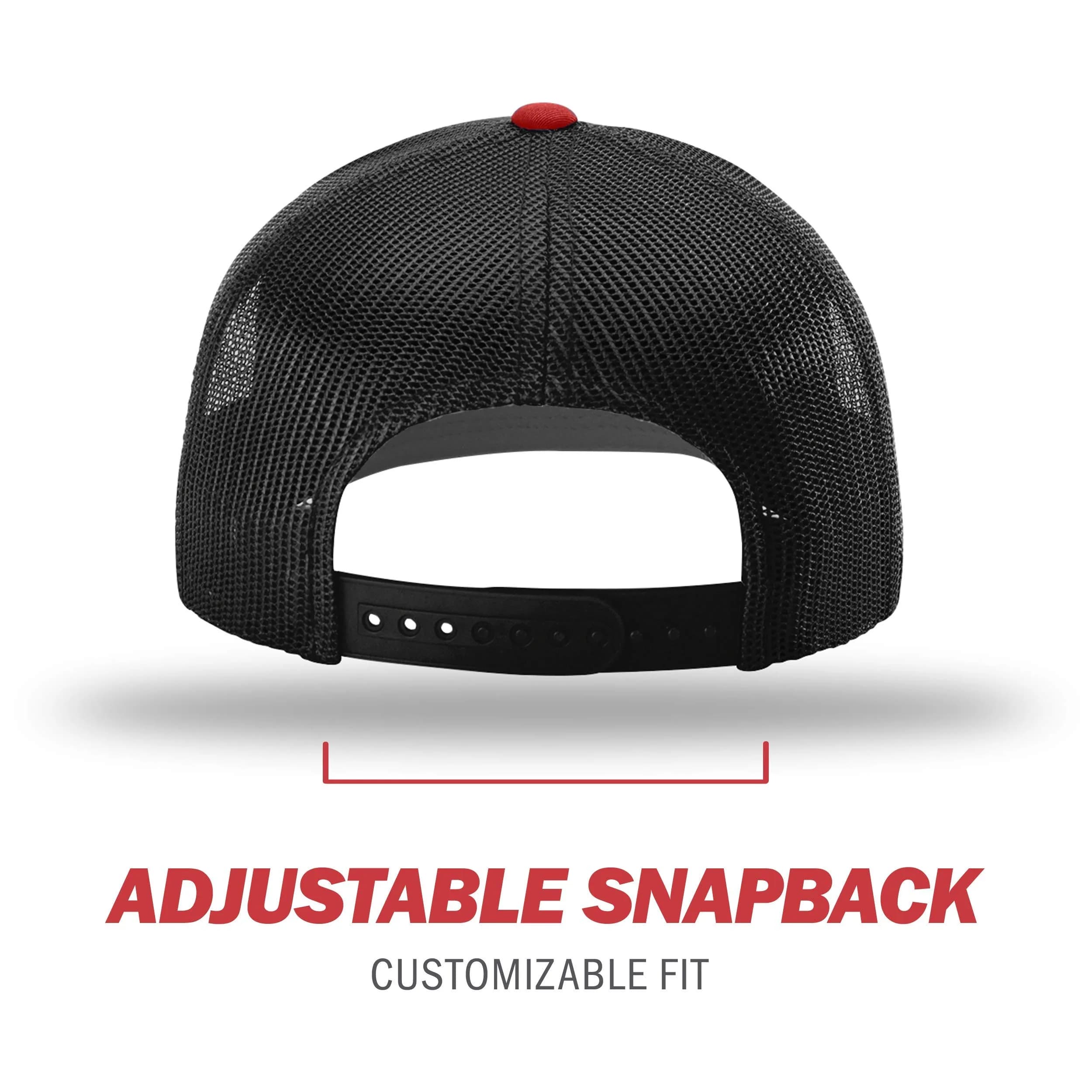 Richardson Unisex 112 Split Red/Black Trucker Baseball Cap - One Size Fits Most - view 4