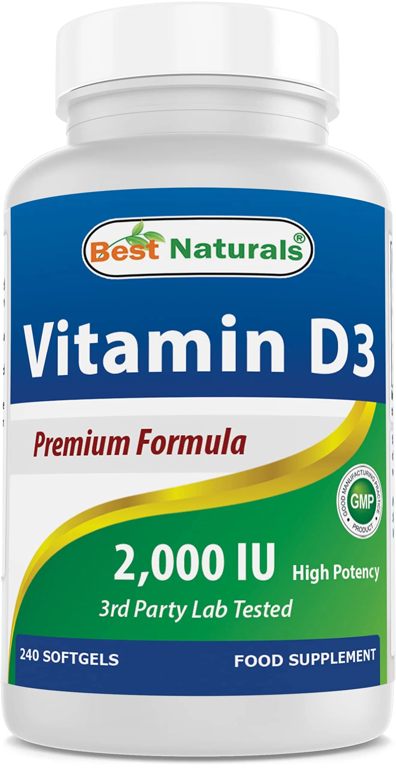 Best Naturals Vitamin D3 2000 IU 240 Softgels | Supports Bone & Teeth Health in Adults