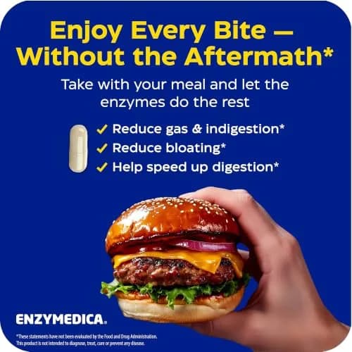 Enzymedica Digest Gold, Maximum Strength, ATPro Energy Support - 240 Caps | Fast Digestive Enzymes for Gas & Bloating thumbnail 4