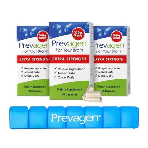Prevagen Extra Strength with 7-Day Pill Minder, 30 Capsules, 3-Pack | Supports Brain Health & Memory thumbnail 1