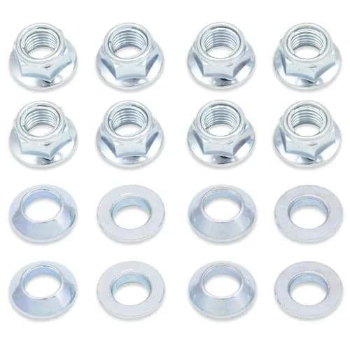 Bolt Motorcycle Hardware Lug-Locks Silver Wheel Nuts | 8-Piece Kit for Stock & Paddle Wheels thumbnail 1