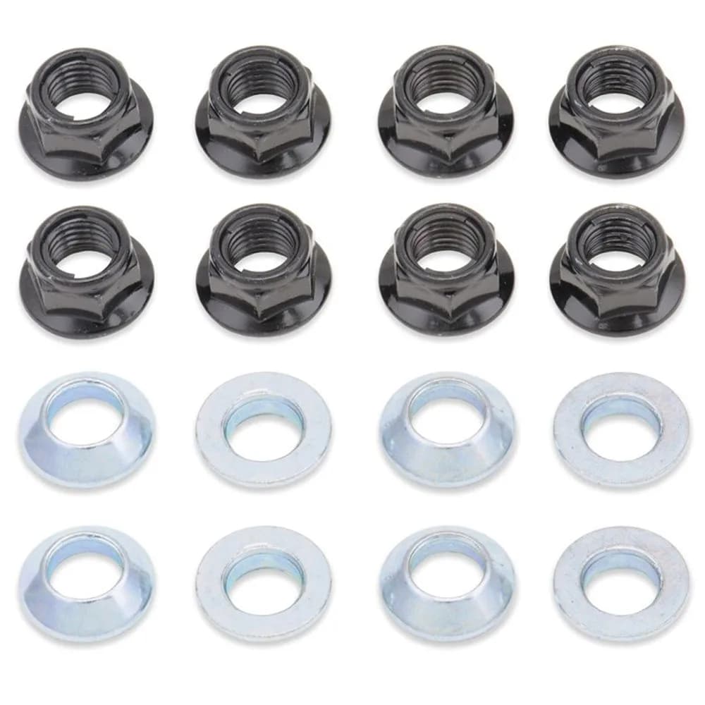 Bolt Motorcycle Hardware Lug-Locks Black Wheel Nuts | Universal Fit for ATVs - main product image