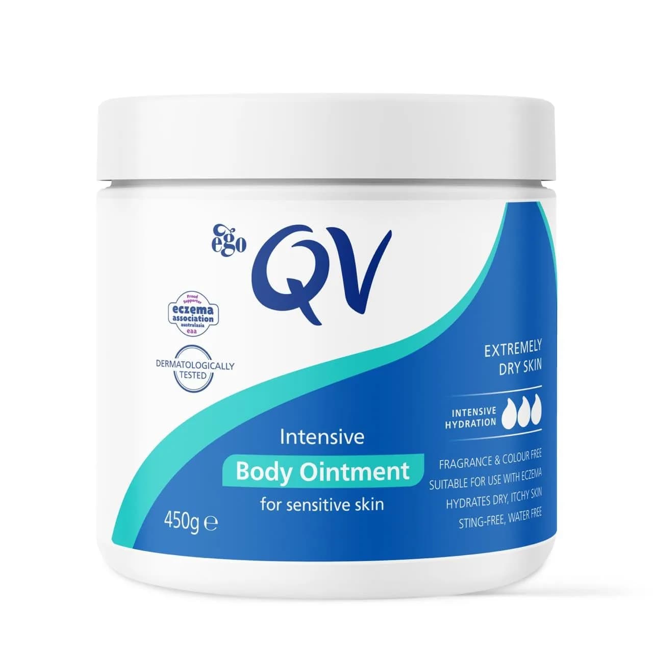 QV Intensive Body Moisturiser for Extremely Dry Skin 450g (15.87 oz) | Deep Hydration for Sensitive Skin - main product image