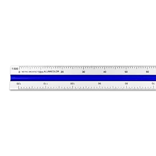 Alumicolor 3451-1 Aluminum Architect Metric Drafting Scale 30cm (11.81 inches) | Professional Architectural Tool thumbnail 2