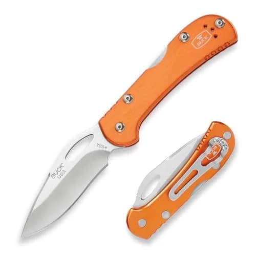 Buck Knives 726 Mini Spitfire EDC Pocket Knife, Orange, 3.75in | Slim, Durable, Made in USA thumbnail 1