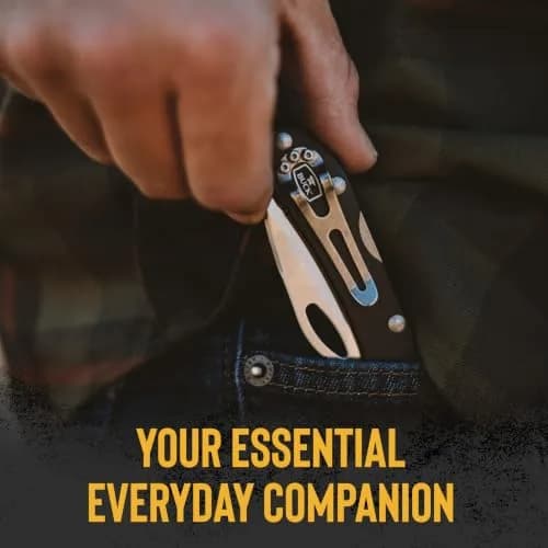 Buck Knives 726 Mini Spitfire EDC Pocket Knife, Orange, 3.75in | Slim, Durable, Made in USA thumbnail 5