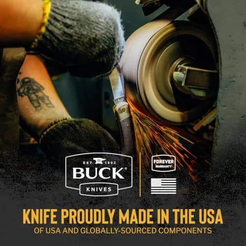 Buck Knives 726 Mini Spitfire EDC Pocket Knife, Orange, 3.75in | Slim, Durable, Made in USA thumbnail 8