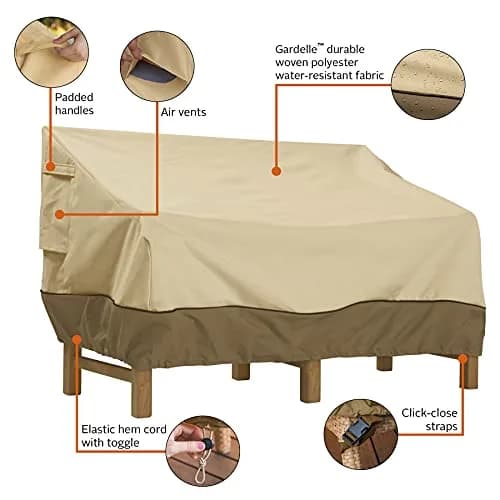 Classic Accessories Veranda Water-Resistant 104 Inch Patio Sofa/Loveseat Cover | Durable UV & Water-Resistant Fabric thumbnail 5